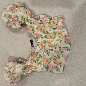 Zara Floral Corset with Pink and Blue Flowers